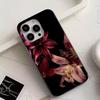 Elegant Red Lily Flower Phone Case For iPhone 16E 16 15 14 13 12 17 Air 11 Pro Max XS XR X 7 8 15 16 Plus SE Soft Cover