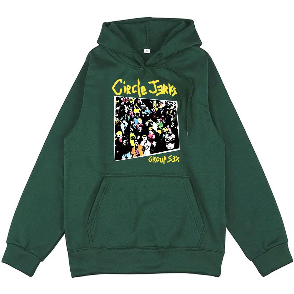 Heavy Mental Fashion Graphic Hoodies Circle Jerks Punk Rock Band Sweatshirts Winter Long Sleeve Hooded Mens Clothes
