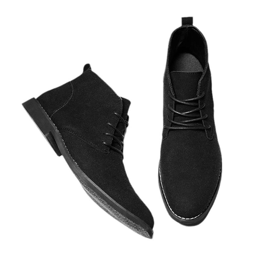 Men's Leather Martin Boots, Large Size 46, Low-Top, Pointed Toe, European and American Style