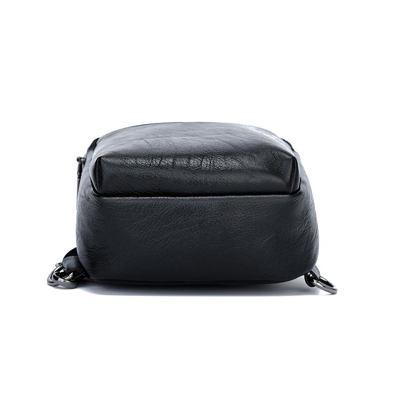 Unisex PU Leather Sling Bag – Compact Crossbody Chest Pack for Travel, Commute & Light Outdoor Use