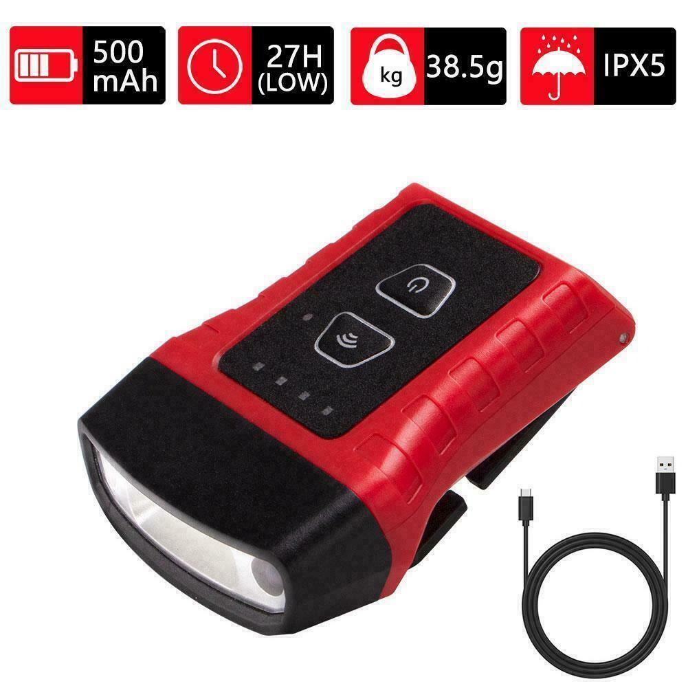 LED Cap Hat Visor Light Motion Sensor 