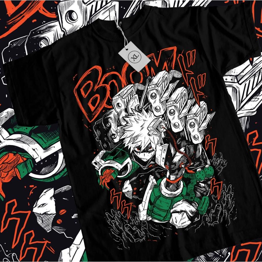Bakugou T-Shirt Izuku Midoriya Deku Hero Midoriya Izuku Black Shirt XXXXXL