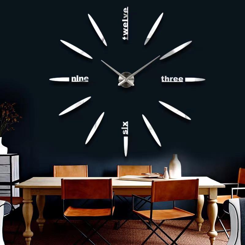 3D Large Wall Clock Mirror Wall Stickers Luminous DIY Digital Clocks Silent Clock Quartz Watch Home Living Room Table Decor Hot
