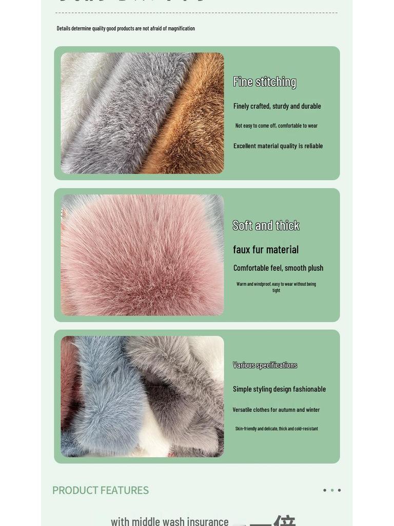 European and American Style Thickened Imitation Fox Fur Scarf: Warm, Versatile, Plush Neck Warmer