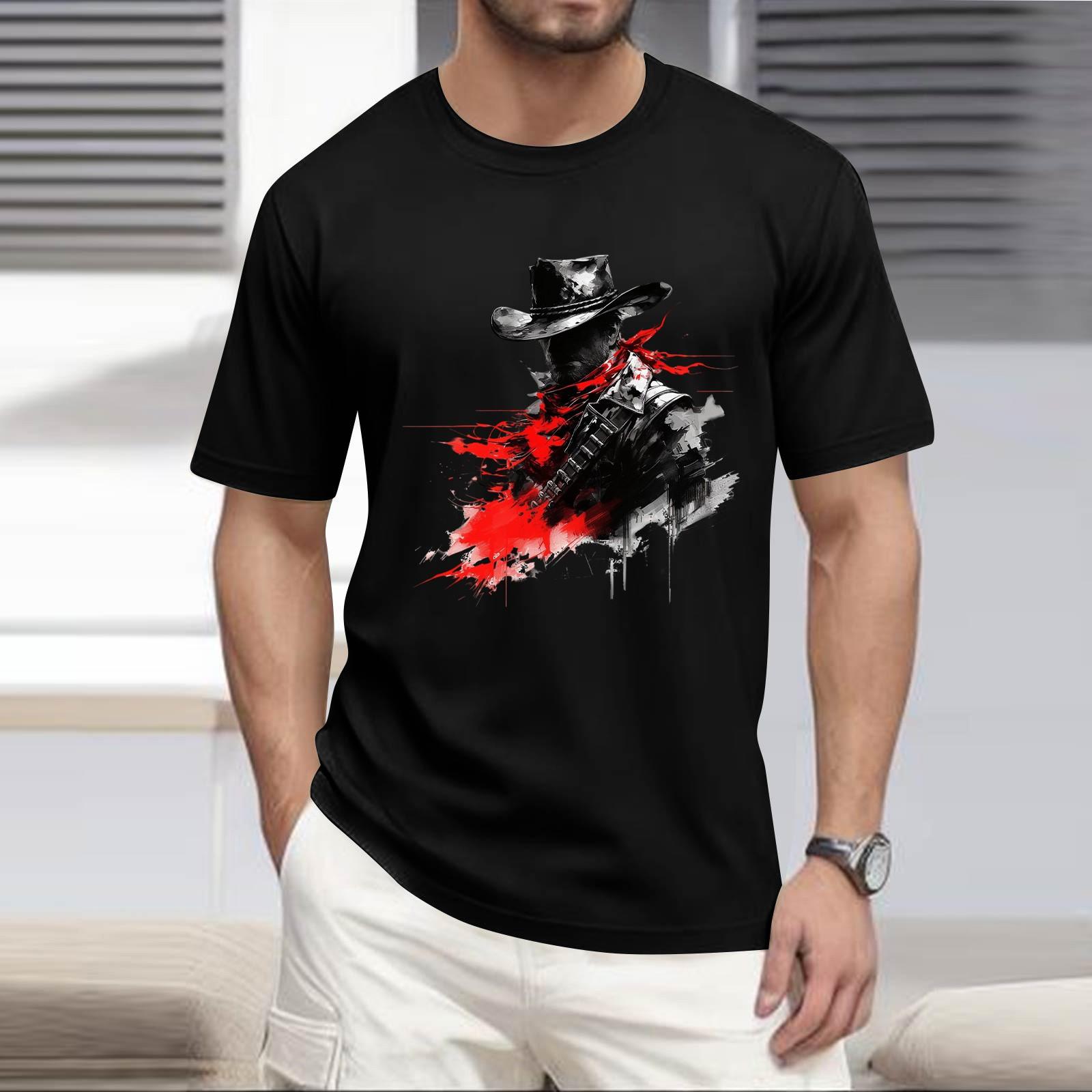 

Мужская рубашка с воротником-стойкой и коротким рукавом, свободная рубашка для отдыха и отдыха, мужская M чёрный