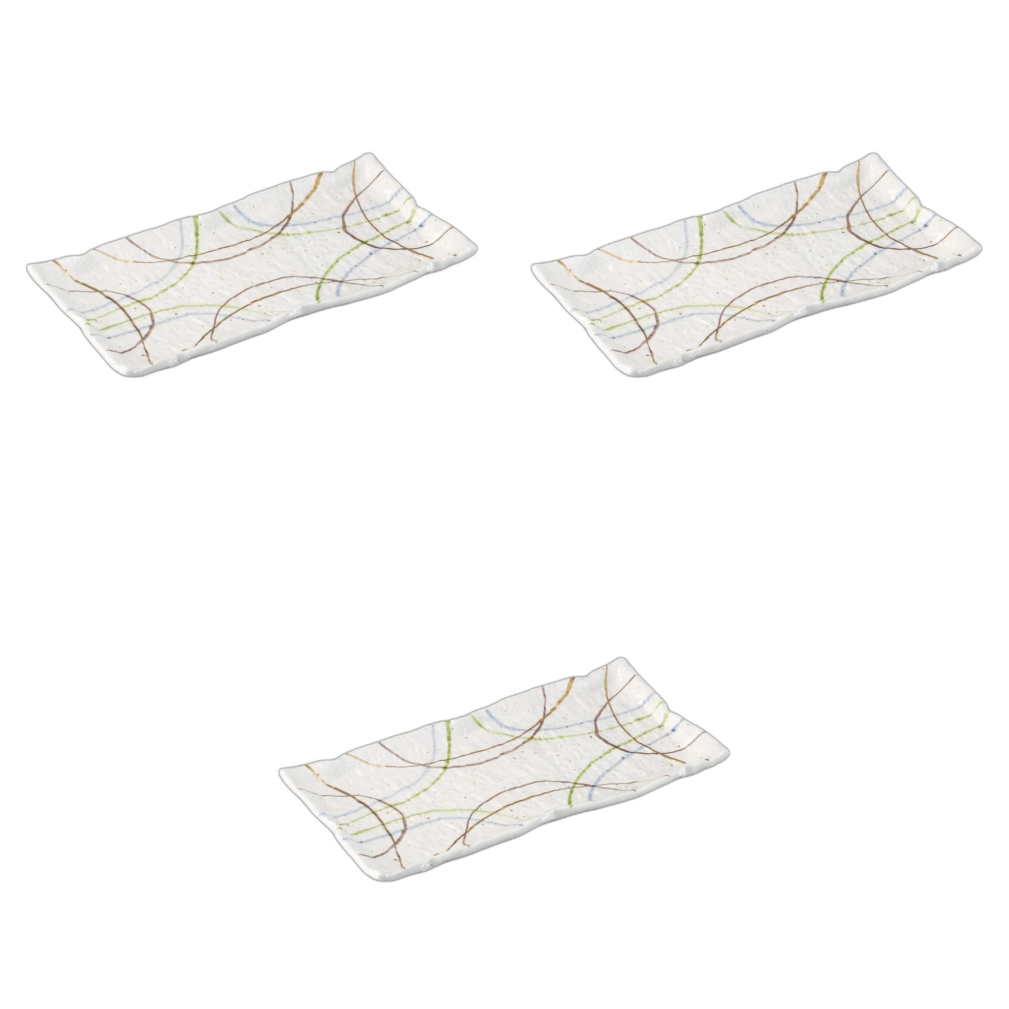 

Set of 3 Autumn Grass Ceramic Plates x x Ceramic Plates by Setomonohonpo Hand-painted 8.0cm [24.5 12.3 2.2cm]