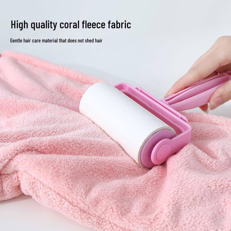 Quick-Drying Double-Layer Hair Drying Cap - Thick, Super Absorbent Coral Fleece Bath Towel