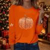 Women's Casual Long Sleeve Round Neck Halloween Print Top