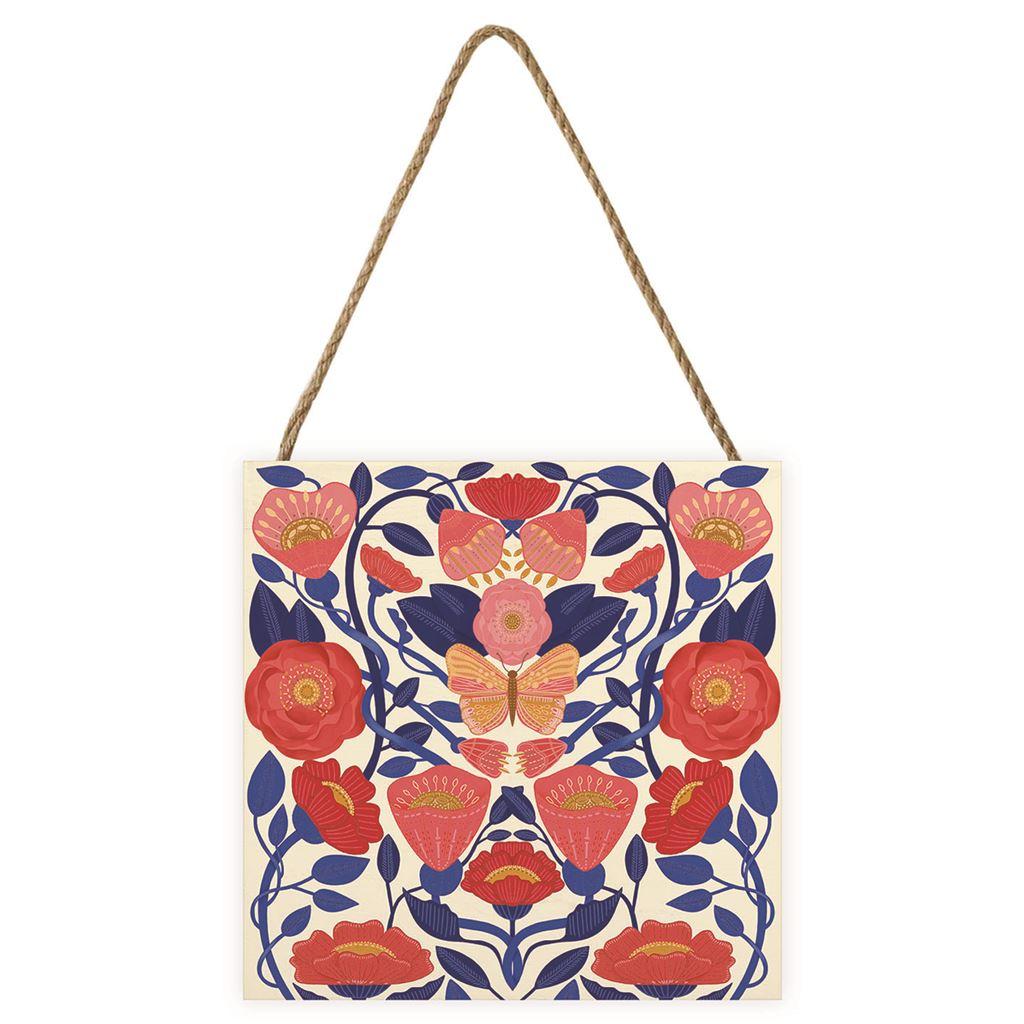 Nina Pace May Floral Wooden Block