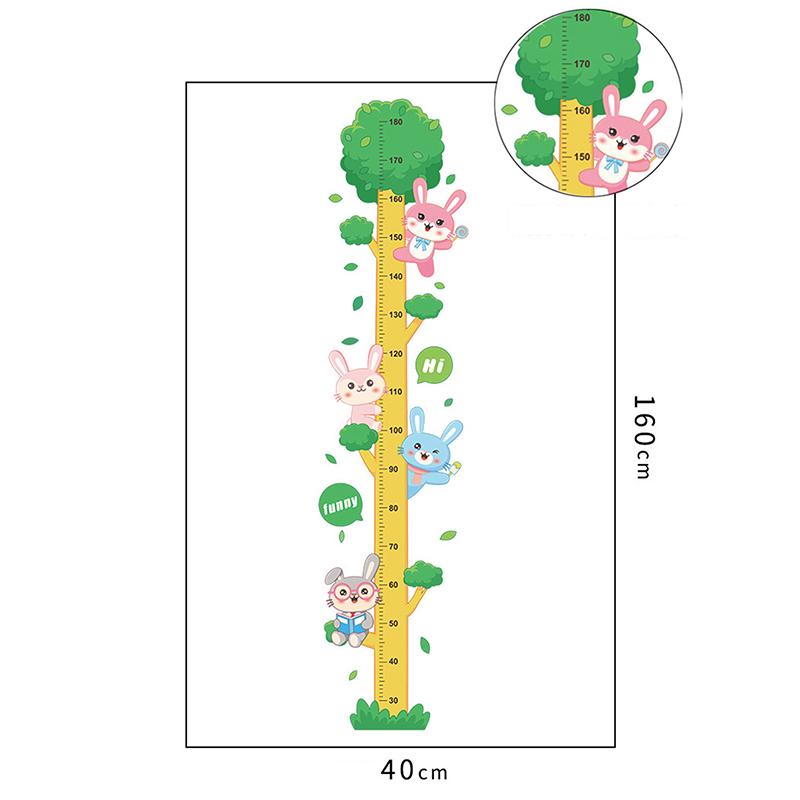 Cartoon Animals Height Measure Wall Sticker Dinosaur Panda Wall Sticker For Kids Room Nursery Child Growth Ruler Growth Chart