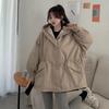 Damen Parkas Baumwolljacke Herbst Winter Mantel Koreanische Version Locker Plüsch Verdicken Kapuzenmantel Lässige Studentenjacken