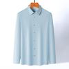 Futing Men's 100% Cotton DP Non-Iron Long Sleeve Plaid Business Shirt