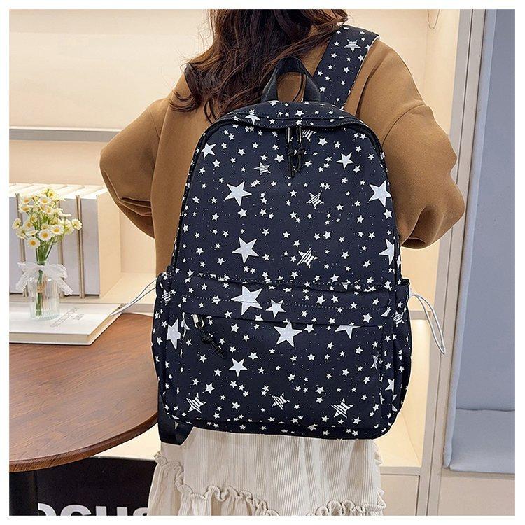 Schoolbag schoolbag junior high school girl girl heart atmosphere star print ins niche large capacity backpack high school backpack