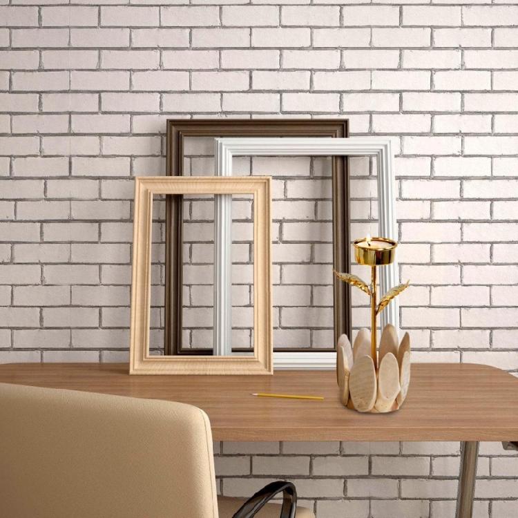 Decorative Wood Tealight Candle Holder Elegant Metal Flower Shape Potted Plant Candle Stand Candlesticks Home Decors