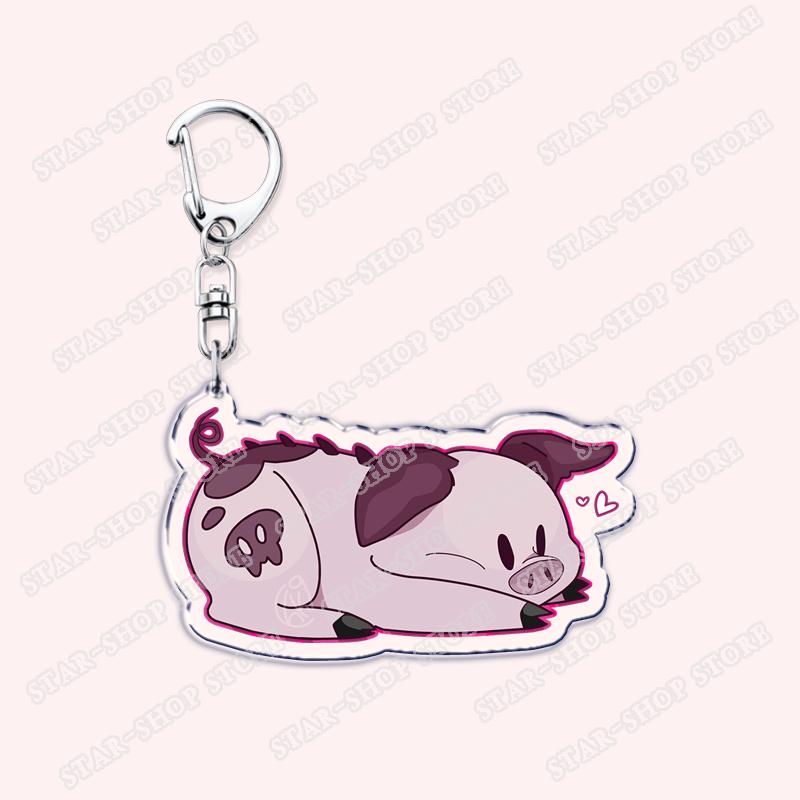 Heiß Populär Anime Cartoon Dämon Figur Schlüsselanhänger für Zubehör Tasche Angel Dust Schlüsselanhänger Ring Schlüsselring Schmuck Fans Freunde Geschenke