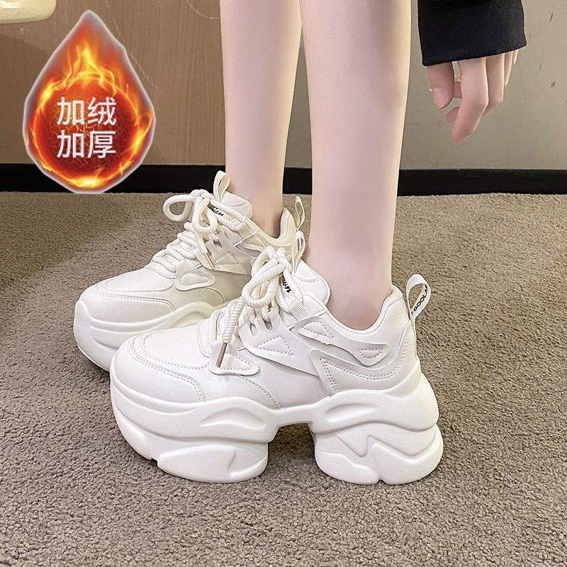

Fleece thick-soled dad women s shoes are popular this year 2025 new winter foot-showing small thick-soled sports women s shoes 39