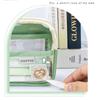 Makeup Bag 5 Grid Transparent Pencil Case DIY Zipper Transparent Pen Bag Cute INS Stationery Box Office School Supplies