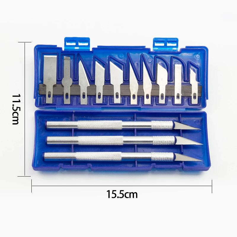13 Pieces Precision Carving Knife Set Professional Craft Sculpting Tools Kit with Aluminum Handle for Art Model Making