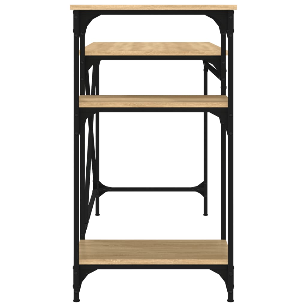 Desk with Shelf Sonoma Oak Finish 105 x 50 x 90 cm Engineered Wood