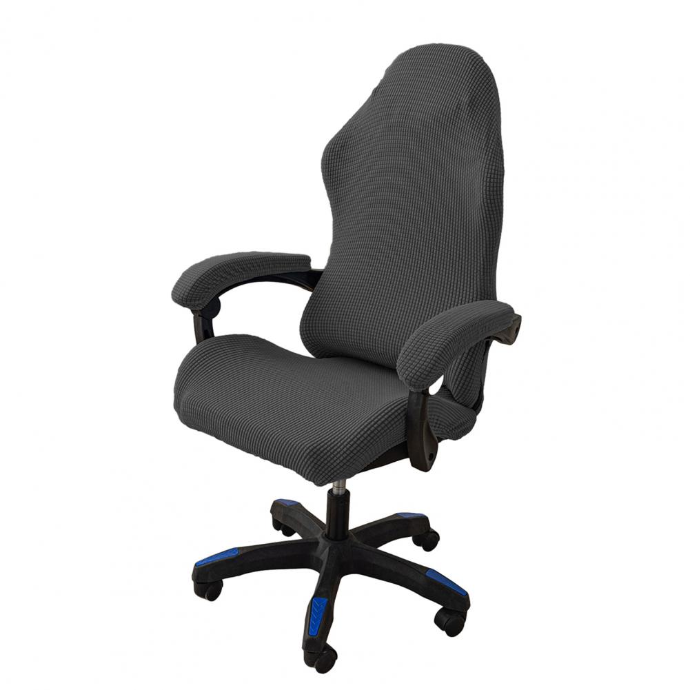 1 Set Stylish Nordic Gaming Chair Cover Soft Elasticity Non-Slip Dust-Proof Polar Fleece Armchair Slipcovers
