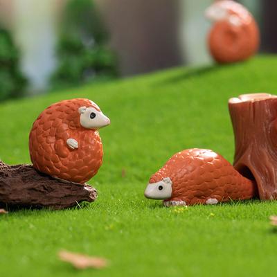 Mikro-Landschaft Cartoon Niedliches Schuppentier Waldtier Harz Ornament DIY Dekorative Accessoires Desktop Ornament