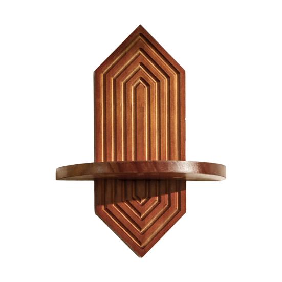 Solid Wood Wall Shelf Thickened Storage Shelf for Small Plants 1pc