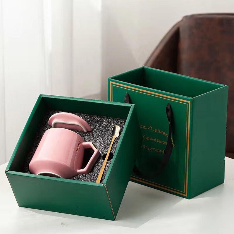 Creative Ceramic Coffee Mug with Lid & Spoon