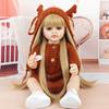 Realistic 55cm 22inch Soft Silicone Reborn Baby Doll With Clothes Magnetic Pacifier Feeding Bottle Set Handmade Girl Birthday Gift
