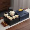 Ceramic Travel Tea Set One Pot Four Cups Outdoor Camping Portable Kung Fu Tea Set