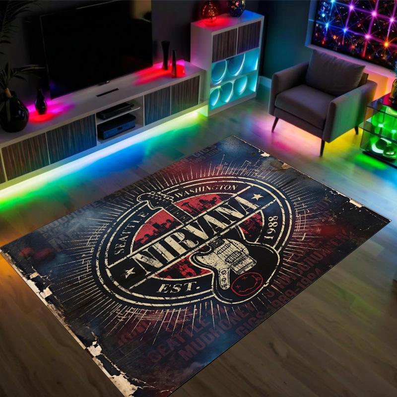 Nirvana Design Crystal Velvet Carpet Cozy Non?Slip Printed Rug For Bedroom Living Room Entrance