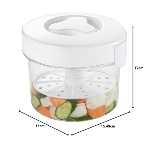 Pearl Metal Pickle Container, 1.6L, Round, Made in Japan, Kitchen Mate HC-28
