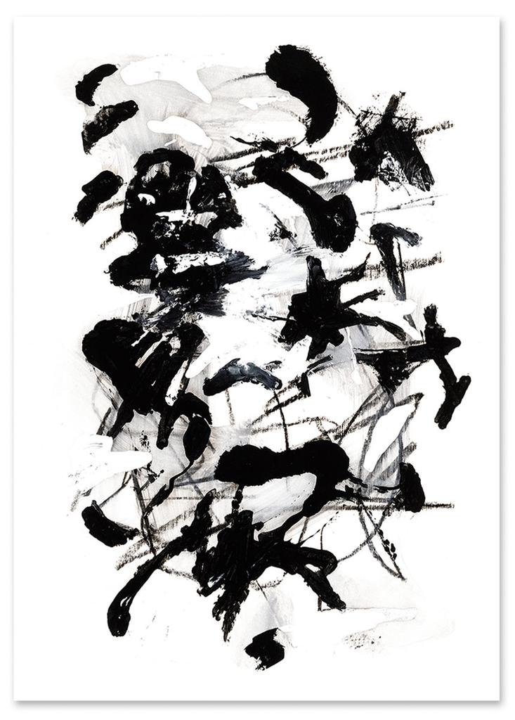 Abstract Poster Black and White