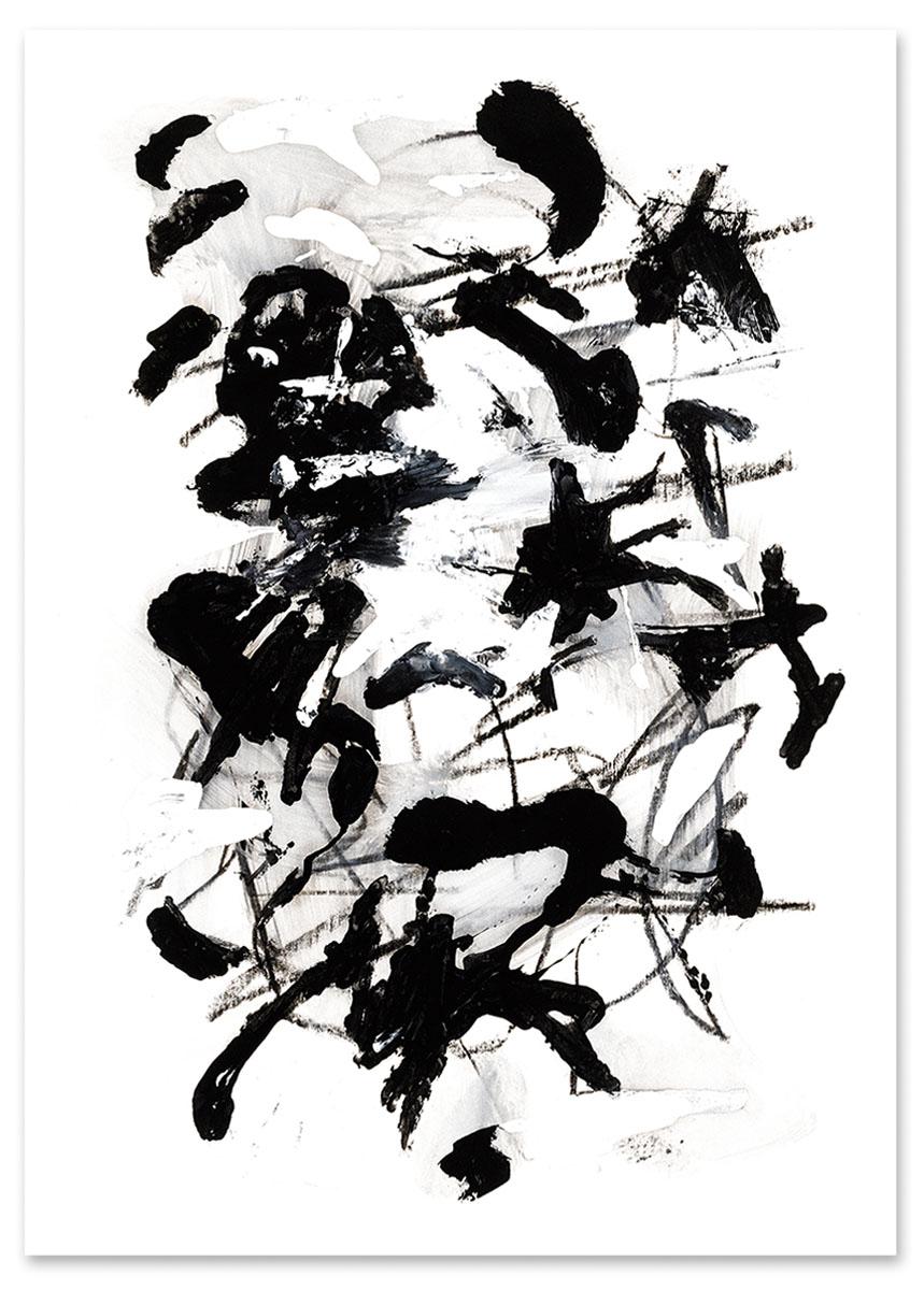 

Plakat abstrakcja czarno biała 30x40 cm