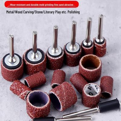 Electric Grinder Sanding & Polishing Set: Sanding Bands, Grinding Heads, Polishing Wheels for Wood & Metal.