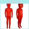 Leuchtend rotes und blaues Polyester-Kostüm im Stil der Wald- und Eis-und-Feuer-Charaktere für Cosplay
