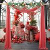 5/10M Organza Tulle Sheer Fabric Backdrop Curtain, Modern Organza Outdoor Party Decor Chair Decoration For Wedding, Party Decor