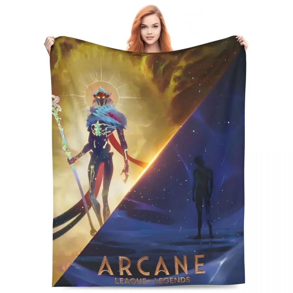 Arcane Viktor Spiel Flanelldecke Weich Warm Bettwäsche Überwürfe für Heimdeko Camping Druck Tagesdecke Sofa Bettüberwurf