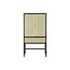 Armoire - DKD Home Decor - 80x38x160 cm - Sapin Naturel - Noir - 2 Portes - Contemporain