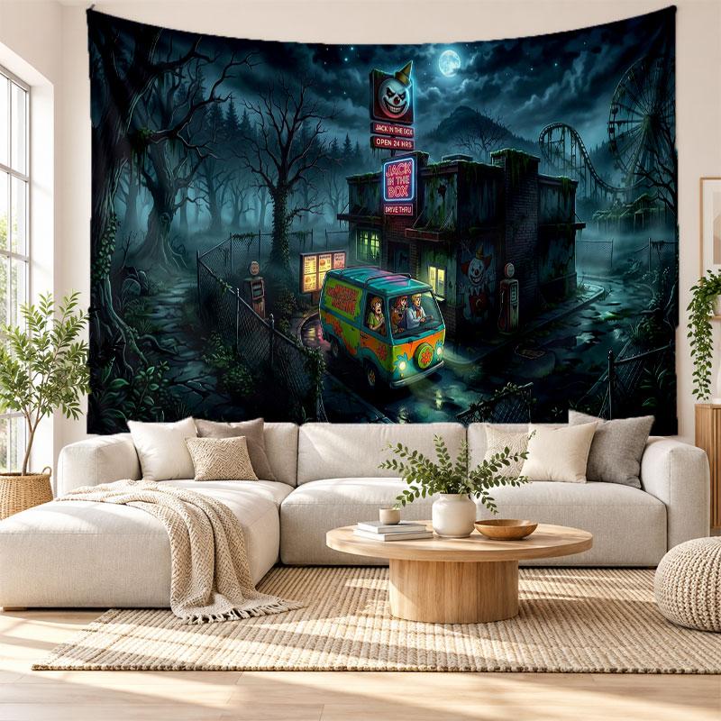 Scooby-Doo Wall Tapestry Home Decor Hanging Cloth Art Background Tapestry for Bedroom