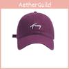 Head Simple Big Baseball Cap With Solid Color And Letter Design Embroidery