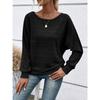JPNTKY Women's Fashion Casual O-Neck Long Sleeve Blouses & Shirts