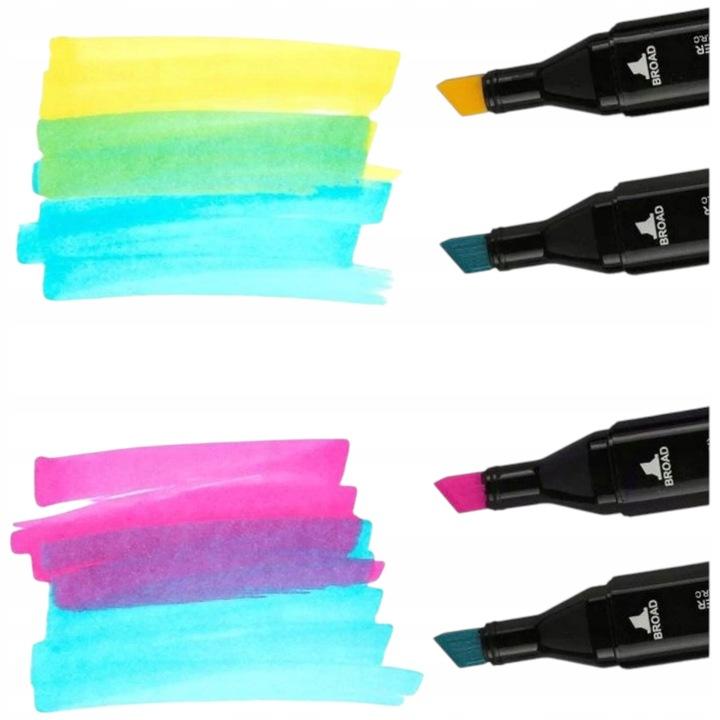 Alcohol markers set of 168 colors, felt-tip pens, double-sided markers