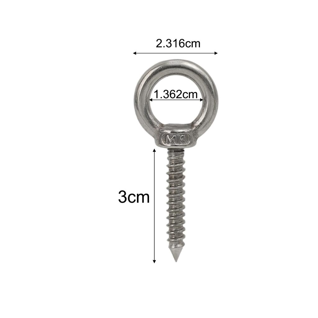 10/1Pcs Stainless Steel Eye Nut Self Tapping Screw Sheep Eye Round Ring for Equipment Manufacturing Accessories M4 M5 M6 M8