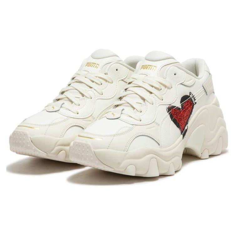 Puma Pulsar Wedge CN Heart - Frosted Ivory Women Sneakers Cream For-All-Time-Red Black 398674-01