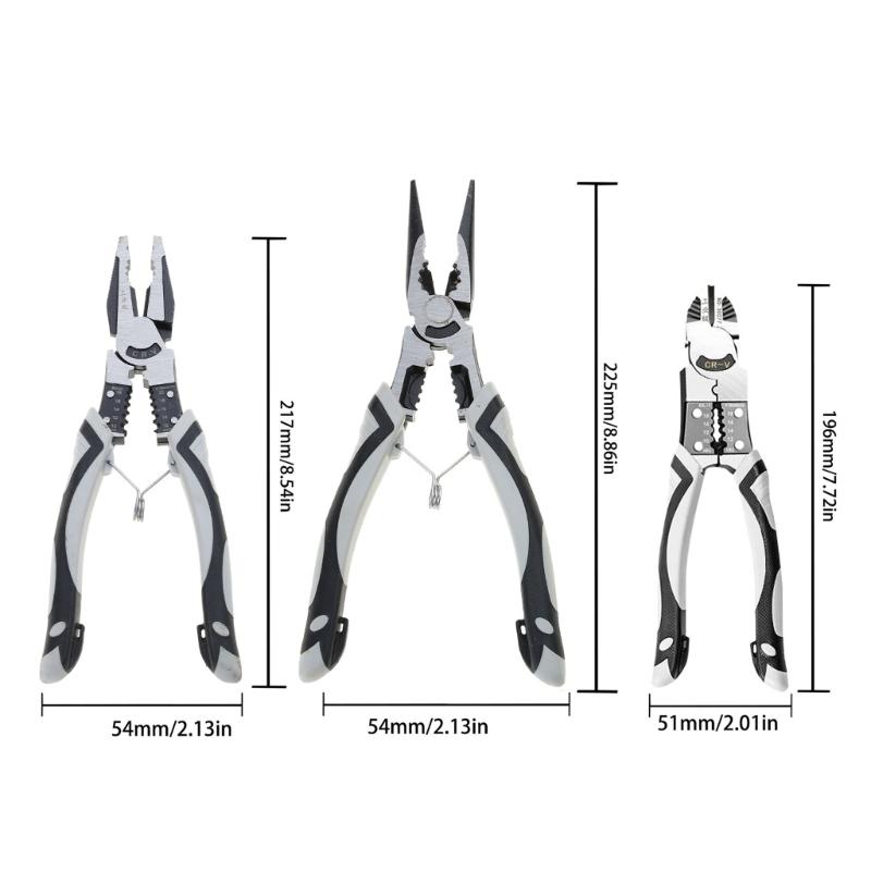 Versatile Electrician Plier Side Scissor Long Nose Pliers Side Scissor Long Nose Wire Scissor Perfect for Various Projec