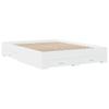 Bed Frame with Drawers White 150x200 Cm Particleboard