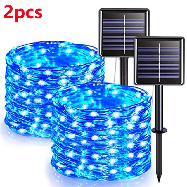 42M400Leds Solar LED Licht Außen Lichterkette Garten Solar Lichterkette Wasserdicht Weihnachts Gartendekoration Außen