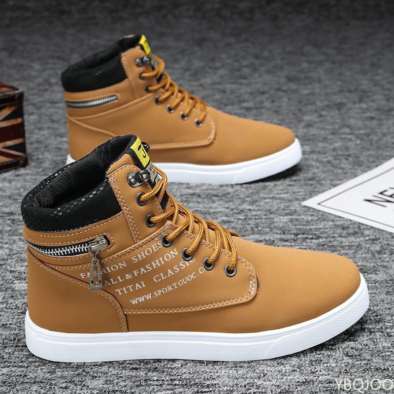 New fashionable versatile high top shoes autumn winter men's casual comfortable flats men's minimalist sports shoes