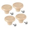 Uxcell Universal Pot Lid Knob, Wooden Replacement Knob, 45x29mm, for Pot Lids, Pack of 4