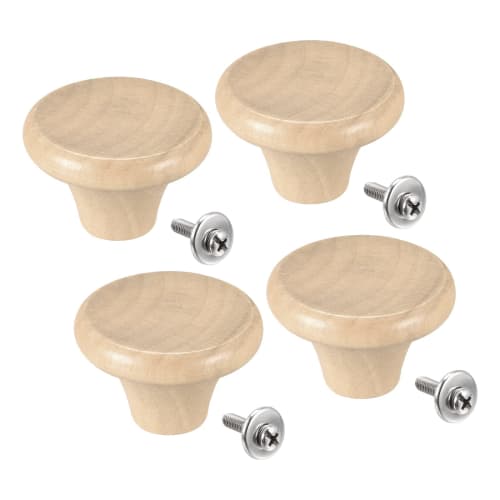 

uxcell Universal Pot Lid Knob, Wooden Replacement Knob, 45x29mm, for Pot Lids, Pack of 4